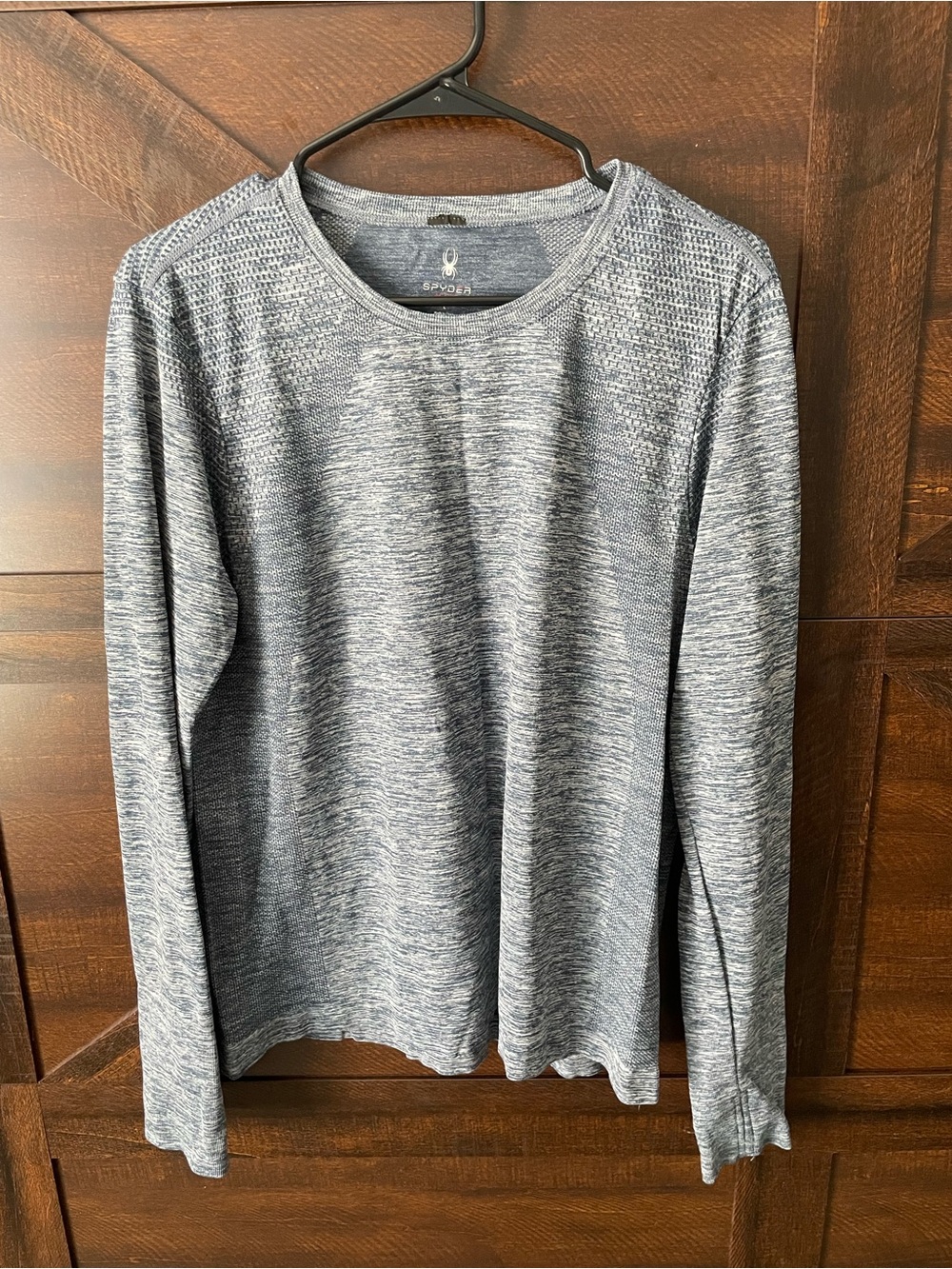 Spyder Women's Heathered Blue-Gray Long Sleeve Performance Tee
